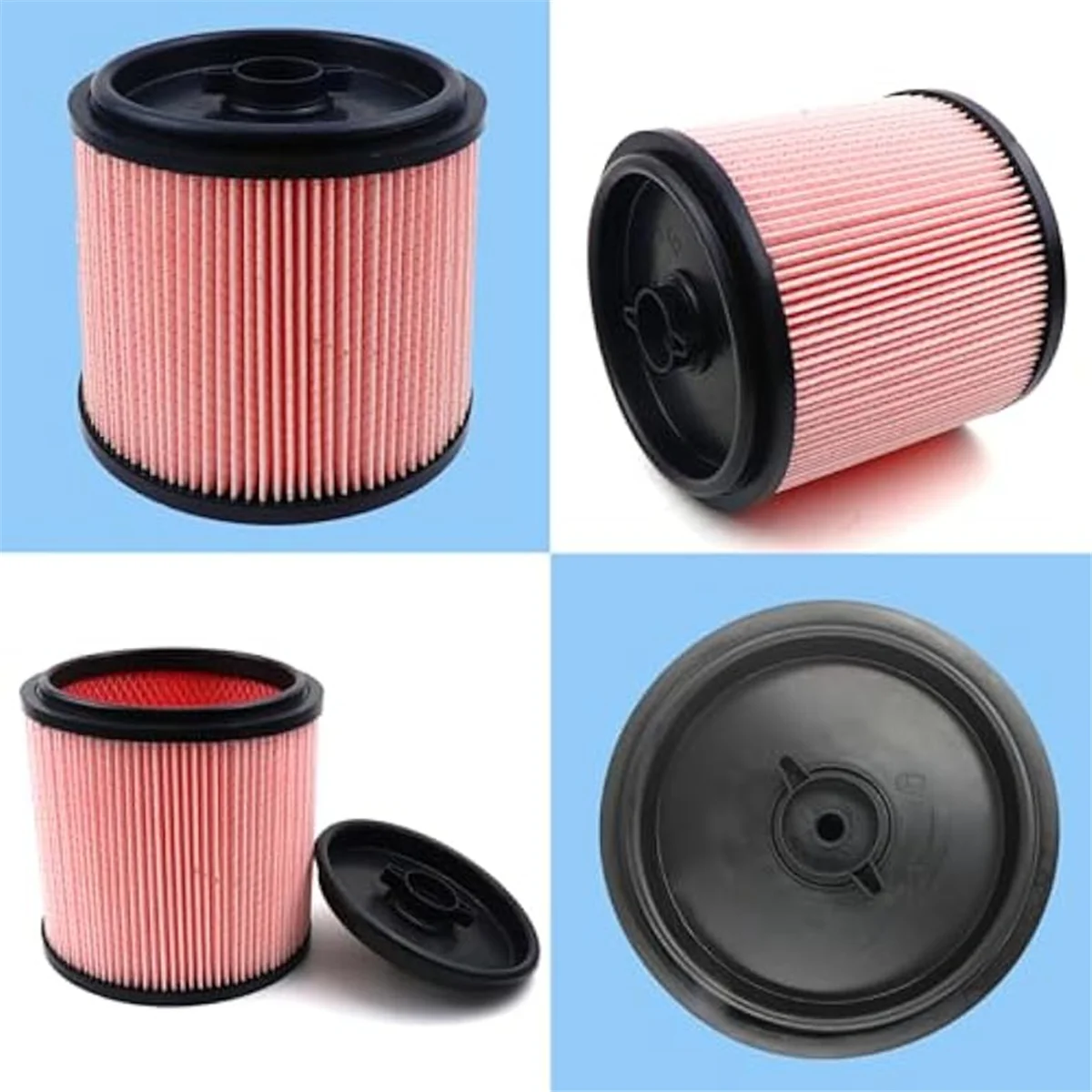 A74X HEPA Filter for Vacmaster Fine Dust Cartridge Filter & Retainer 5 to 20 Gallon Wet/Dry Vacs, VCFF