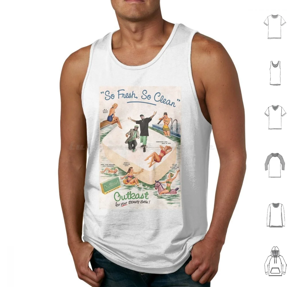 So Fresh , So Clean Tank Tops Print Cotton Vintage Ad Retro Pop Culture Hip Hop 90s Mashup Collage Collage Art