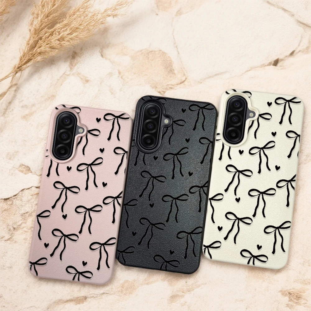 Bow Series Case For Samsung S25 Ultra S24 S23 A05S A06 A07 A15 A16 A34 A35 A53 A54 A55 A17 A26 A36 A56 Soft Cover Funda