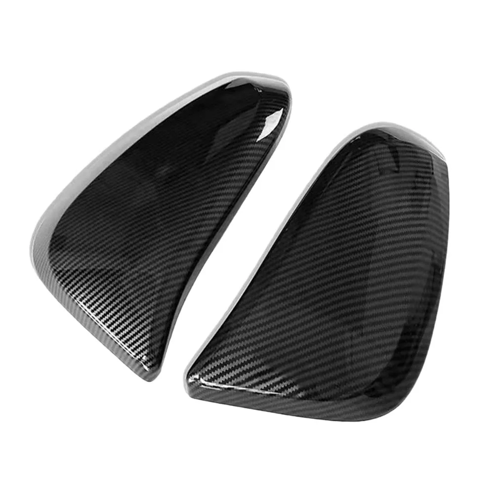 Car Upgrade Door Mirror Cover For Toyota RAV4 Hilux Revo SW4 2012-2019 Carbon Fiber Glossy Black Electroplating Cars Accessories