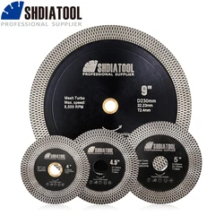 SHDIATOOL 1pc 105/115/125/230mm X Mesh Diamond Saw Blade Double-sided Cutting Disc Tile Ceramic Porcelain Marble Cutter Plate