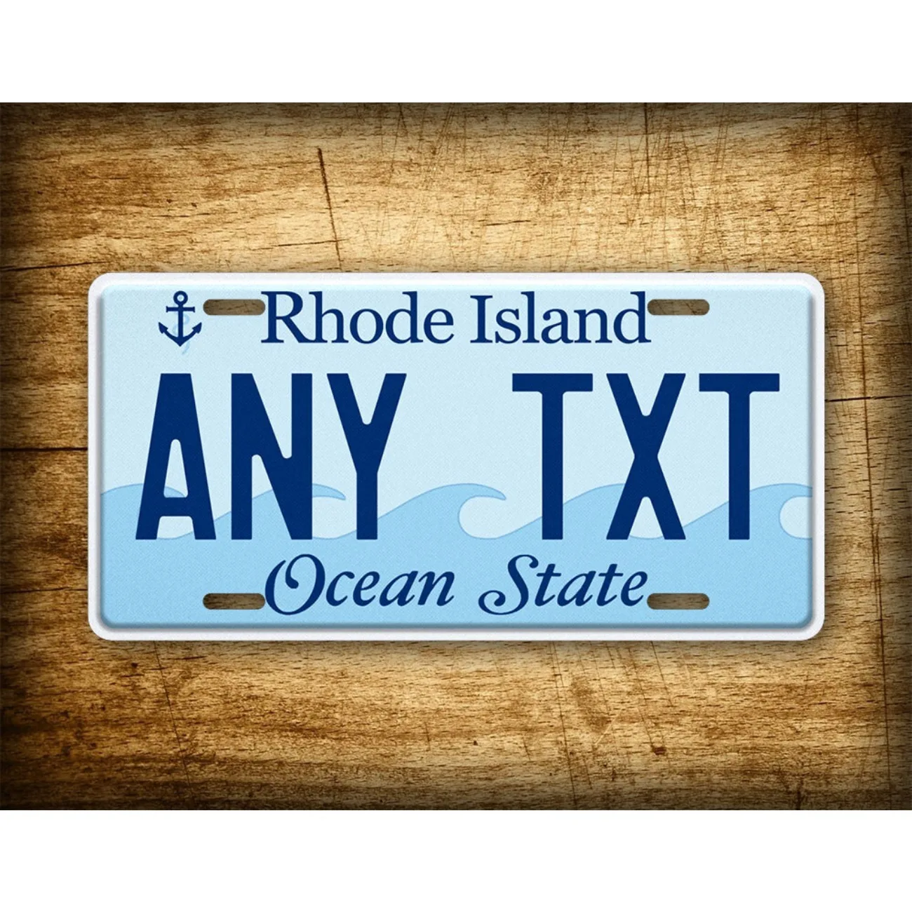 Rhode Island Ocean State Metallschild, Heimdekoration, staubdicht, wasserdicht (nur Dekoration)