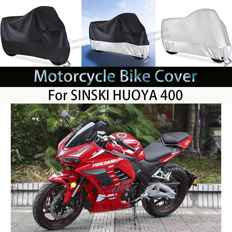 

For SINSKI HUOYA 400 Motorcycle Cover Moto Rain Cover Waterproof Dustproof UV Cover Coat Indoor Outdoor Motorbike Scooter Cover