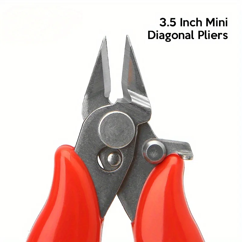Diagonale Tang 3,5 Inch Mini Draadknipper Kleine Zachte Snijden Elektronische Tang Draden Isolerende Rubberen Handvat Model Handgereedschap