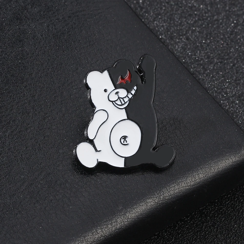 Japanese Anime Manga Danganronpa Monokuma Creativity Enamel Brooch Women Badge Backpack Lapel Pin Hat Jewelry Gifts for Friends