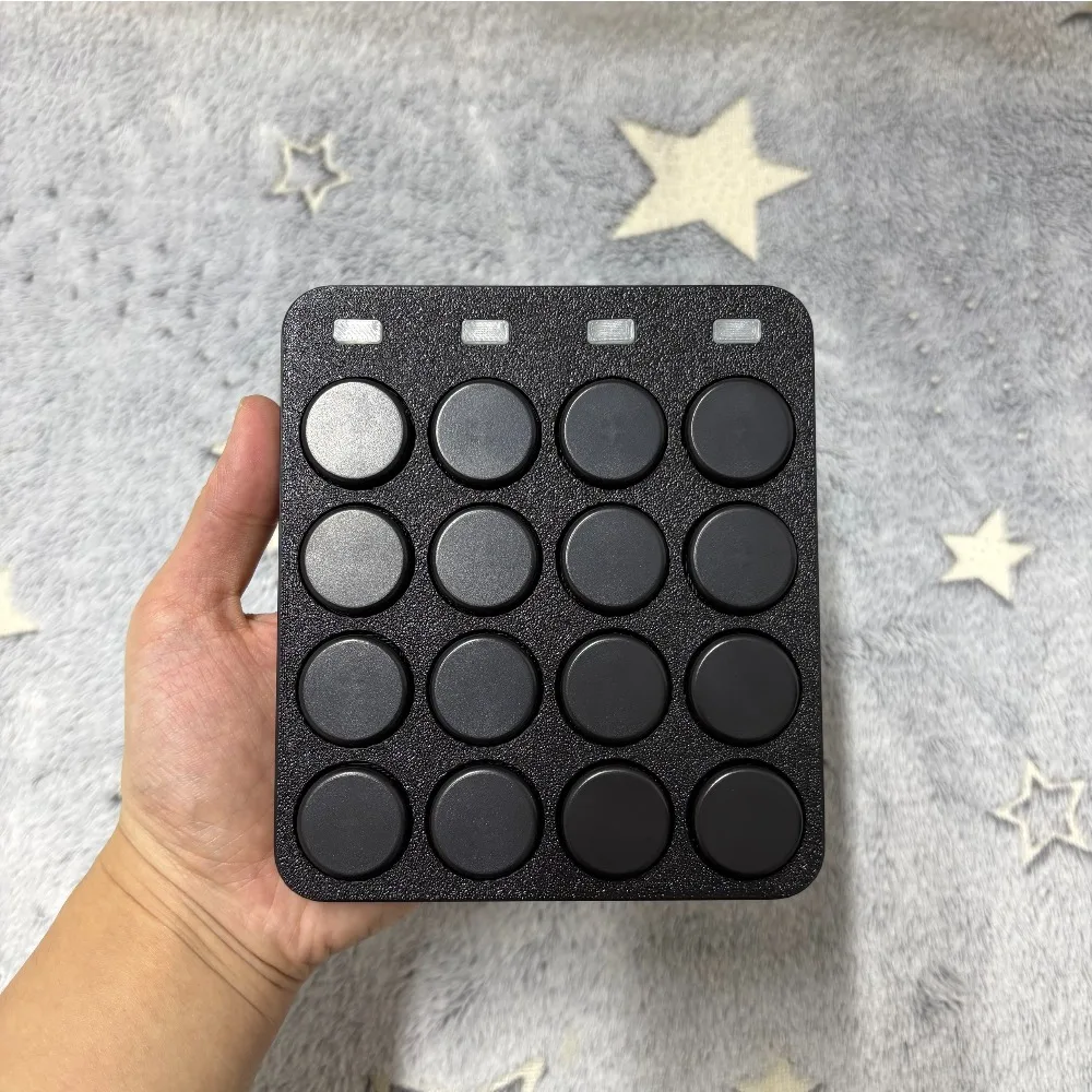4x4 16 Keys Low Profile Mini Keyboard Customized Single Mode Wired QMK MIDI Controller Shortcut Key Type-C Mechanical Keyboard