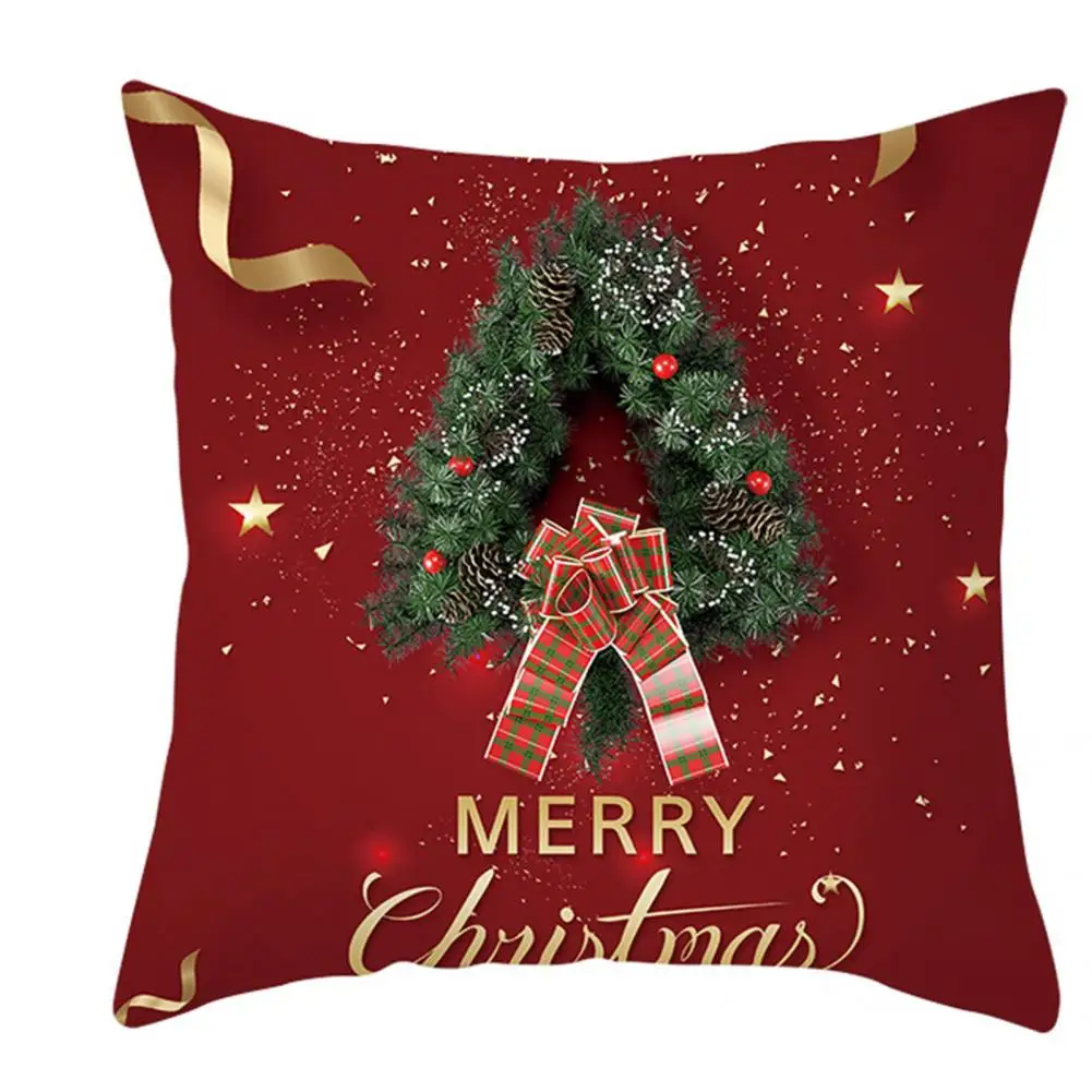 Funda de cojín de Navidad, útil, de fácil inserción, para sala de estar