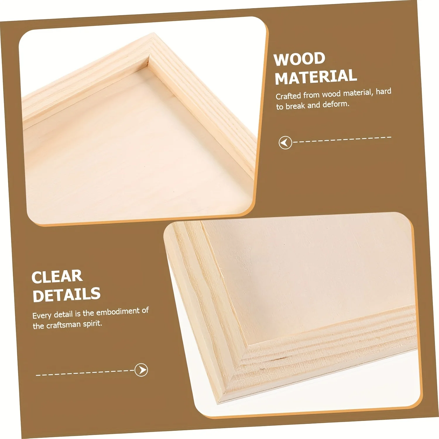 2PCS Wood Panel Board, Wood Canvas Rectangle Wooden Panel Boards for Painting, Pouring, Arts Use with Oils, Acrylics
