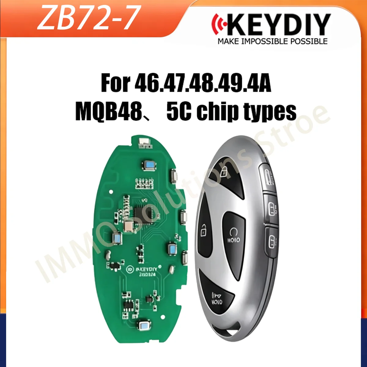 KEYDIY ZB series ZB72-7 Smart key with shell  for Elantra Sonata Tucson Santa Fe key programming add key with KDMAX KDX2 KDX4