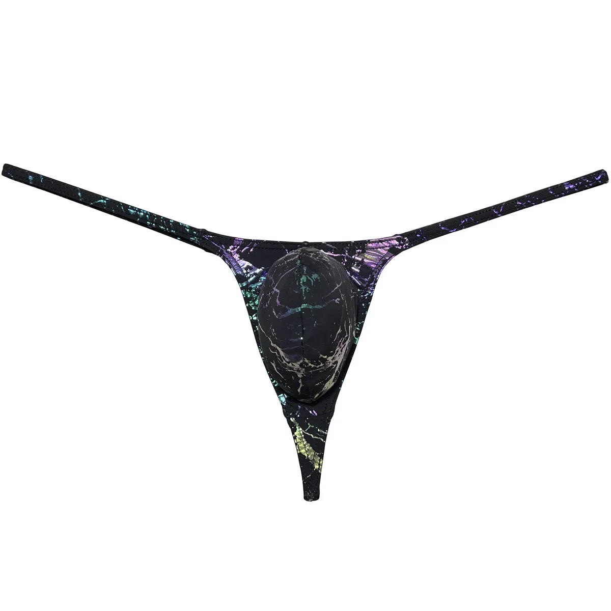 Cheeky Beachclub Swim Thong Micro Pouch Men's Swimwear Bikini Tiny Low Rise Wet Look Tangas String Briefs Quick-dry Breathable