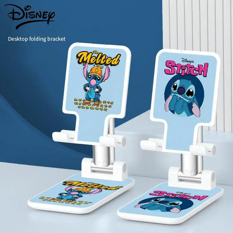 

Disney Kawaii Anime Desktop Stand Cute Stitch Cartoon Foldable Lifting and Lowering Lazy People Mobile Phone Tablet Holder Gifts