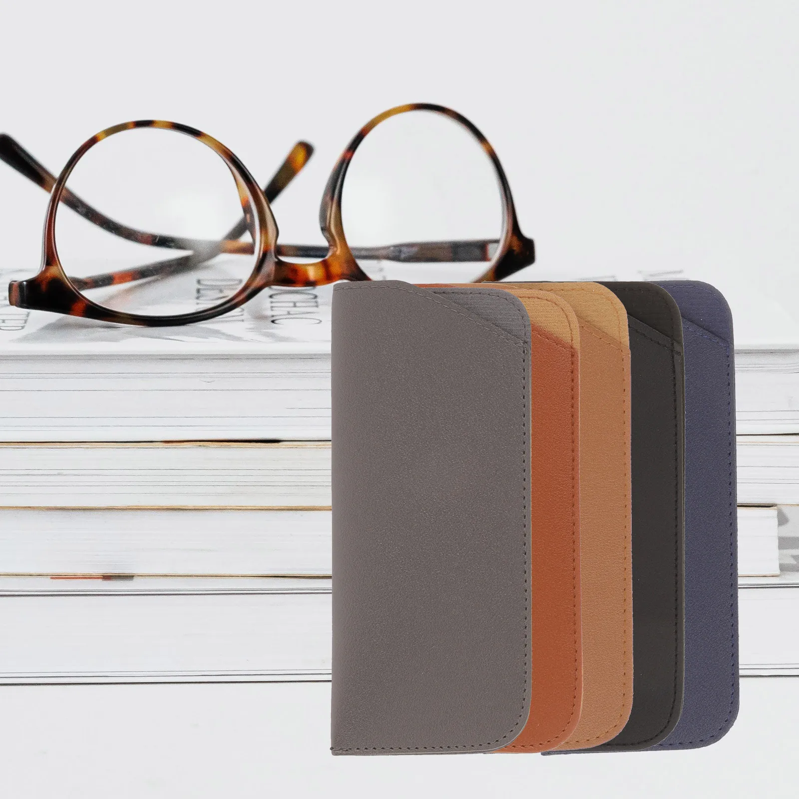 

12Pcs Glasses Case PU Travel Portable Eyeglasses Pouch Sunglasses Storage Lightweight Durable Glasses Case