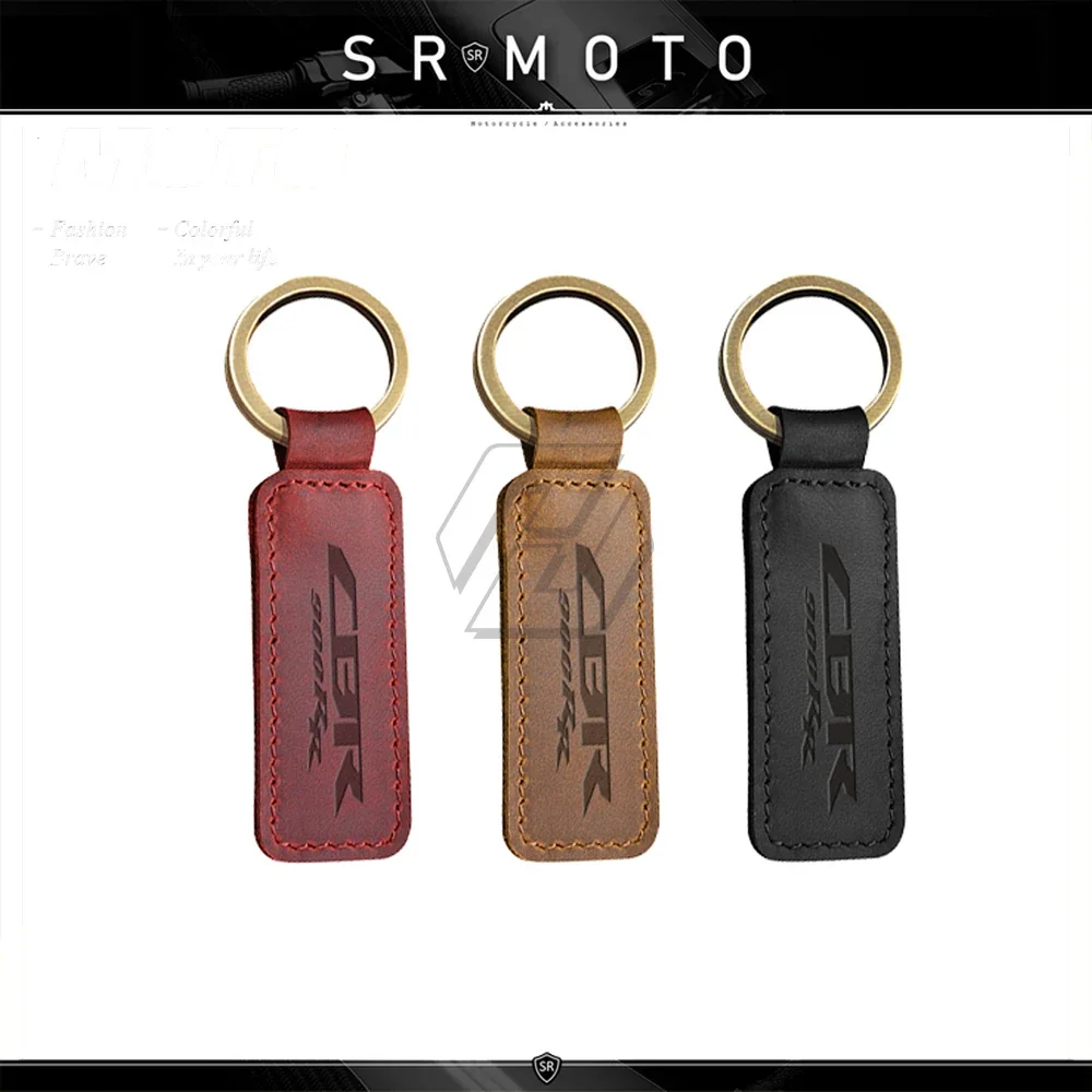 

Motorcycle Retro Keychain Cowhide Key Ring Fit for Honda CBR900RR CBR 900RR