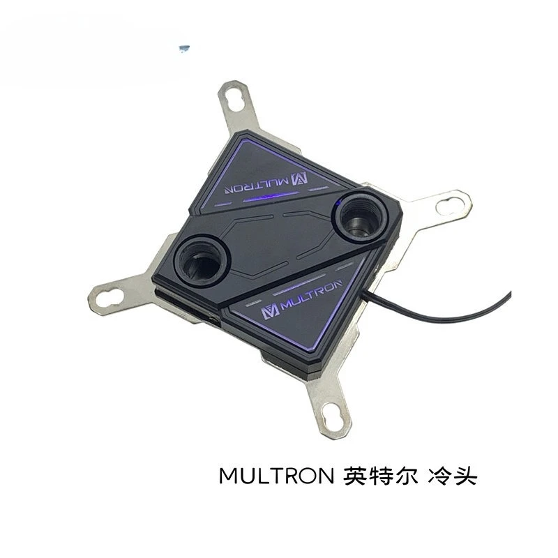 MULTRON INTEL CPU Water Block 12V Lamp Computer Water Cooling Heat Transfer Head Heat Dissipation Module heat Exchange Head