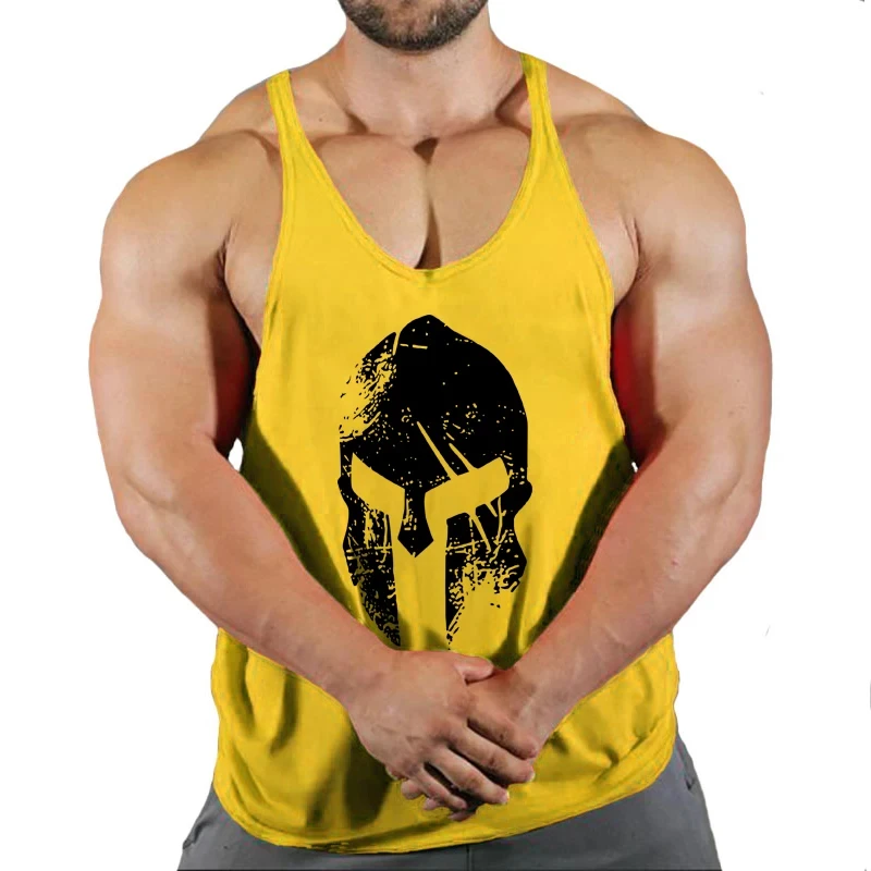 New Hot Sale Mens Printed Tank Top Breathable Cool Vest Running Shirt Cotton Tees Bodybuilding Singlet Fitness Sleeveless Gym