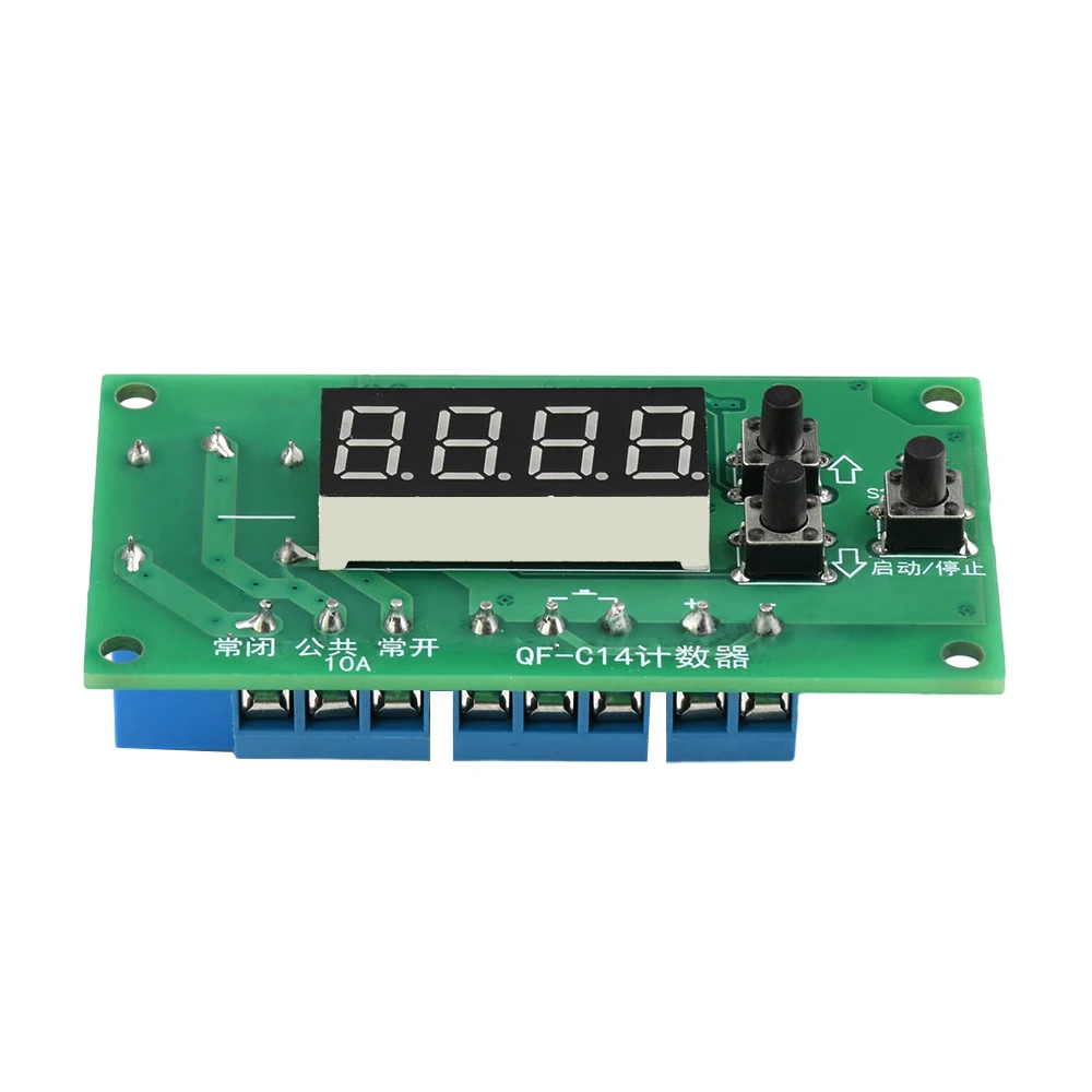 4-stelliges digitales Zählermodul mit Relaisausgang, Prozesszähler-Controller mit Zählfunktion 0-9999 (Auf-/Abzählen) für DC 12V/24V – Detail 11