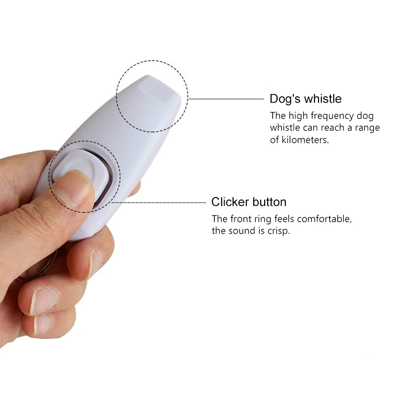 Dog Clicker Pet Training Tool Lightweight Material with whistle 2 in 1 Design Suitable for Chicken Sheep Birds