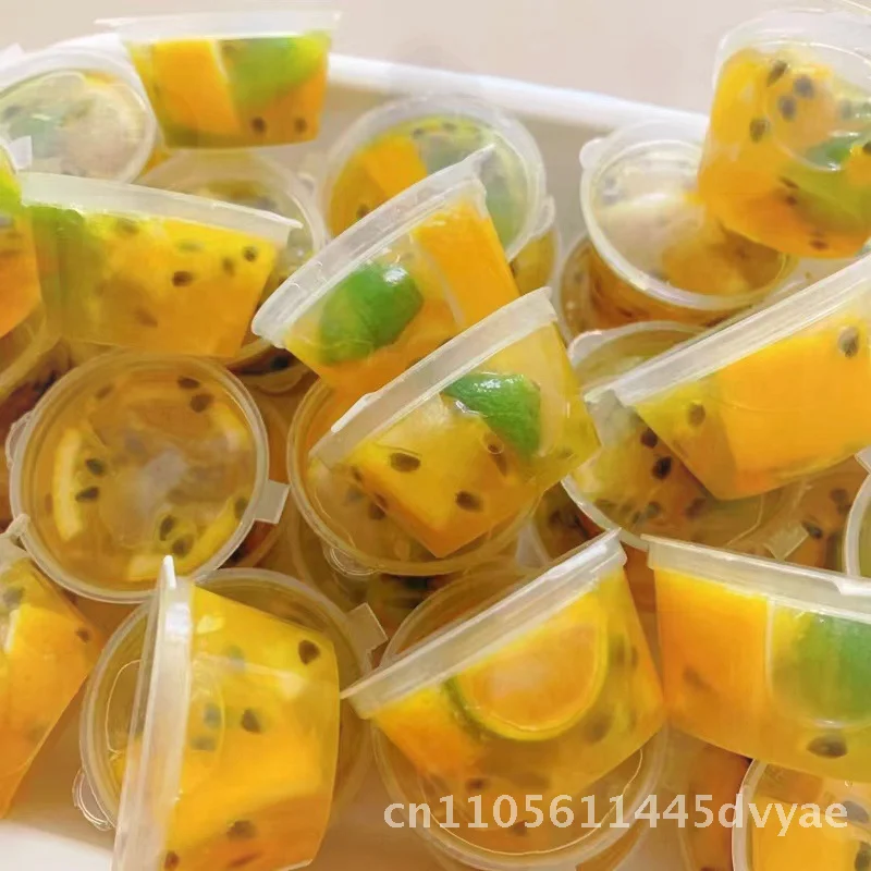 

Passion Fruit Packaging Box Household Disposable Plastic Sauce Box Small Lunch Box for Takeaway Lemon Freezer Seasoning