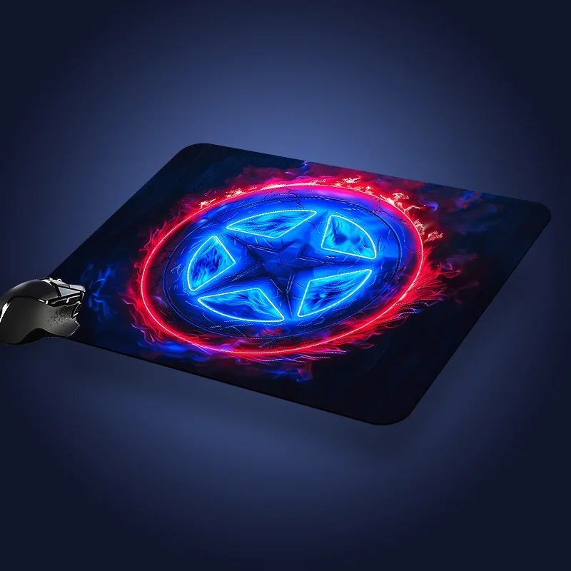 Mauspad aus Naturkautschuk, 43 Muster, 2 Größen, rutschfeste Schreibtischunterlage, Büro- und Gaming-Mauspad, Tier- und Flammendesign – Detail 1