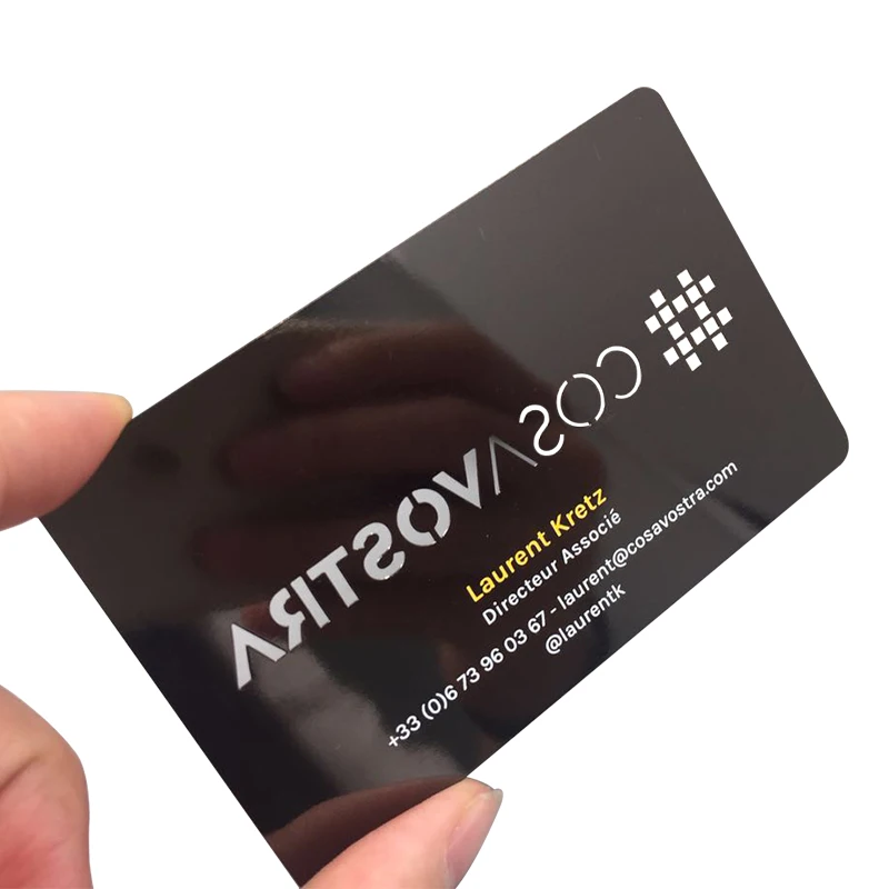 10 0.pieces.CustomLaser Engraved Contact Call Sublimation QR code Stainless Steel Metal Business Cards