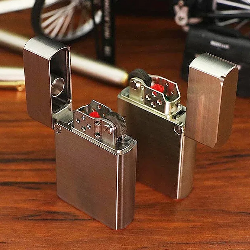 CNC High-End Rare Fuel Lighter Stainless Steel Precision Made Kerosen Lighter Gift Long Endurance Gift Box Packaging