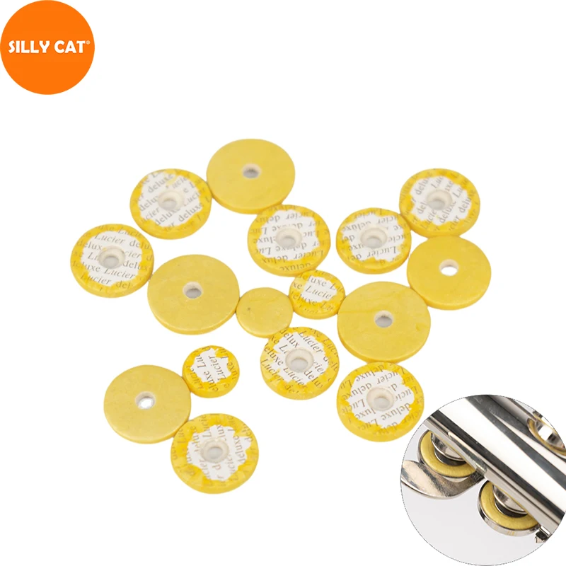 

1 Set 16 Closed Hole Flute Leather Pads Sound Hole Seal Pad Flute Casing Felt Button Pad Gasket Flute Accessories