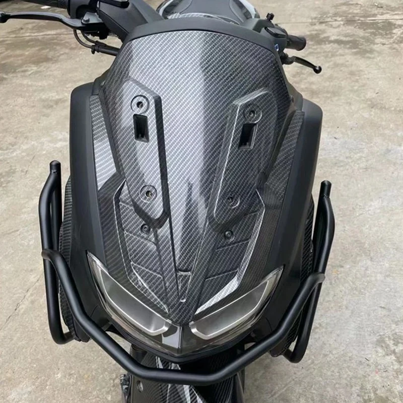 Motorcycle Carbon Fiber Front Windshield Guard Cover Trim for Yamaha NMAX155 NMAX 155 2020 2021 Modified Accessories