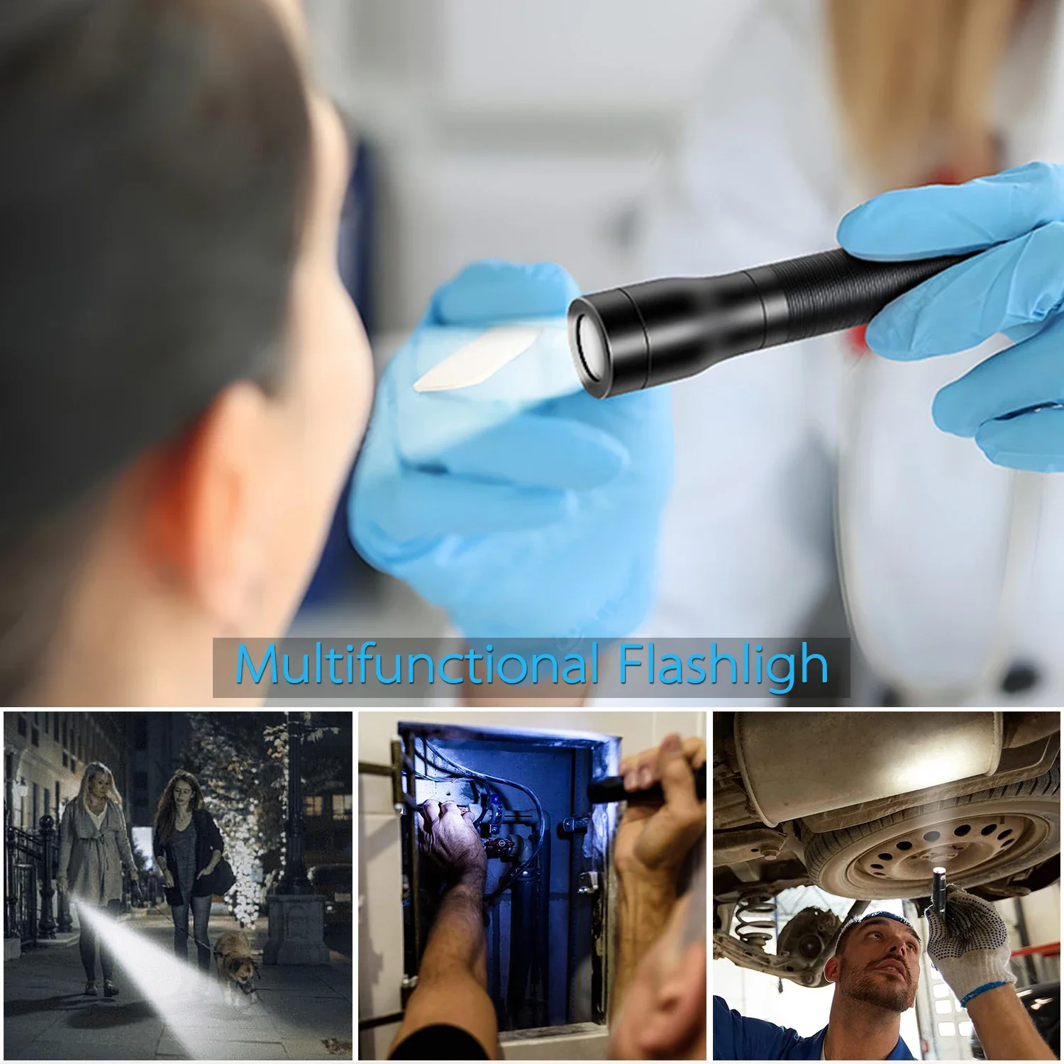 Powerful Mini Penlight LED Pen Clip Flashlight Outdoor Emergency Light Small Flashlight Portable Work Light Use AA Batteries