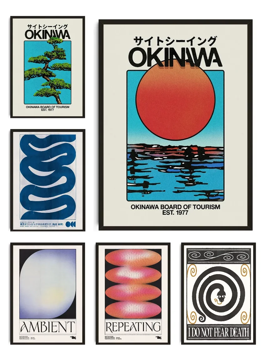 Vintage Japanese Abstract Animals Posters and Prints Canvas Printing Wall Art Picture for Living Room Home Decor Mural