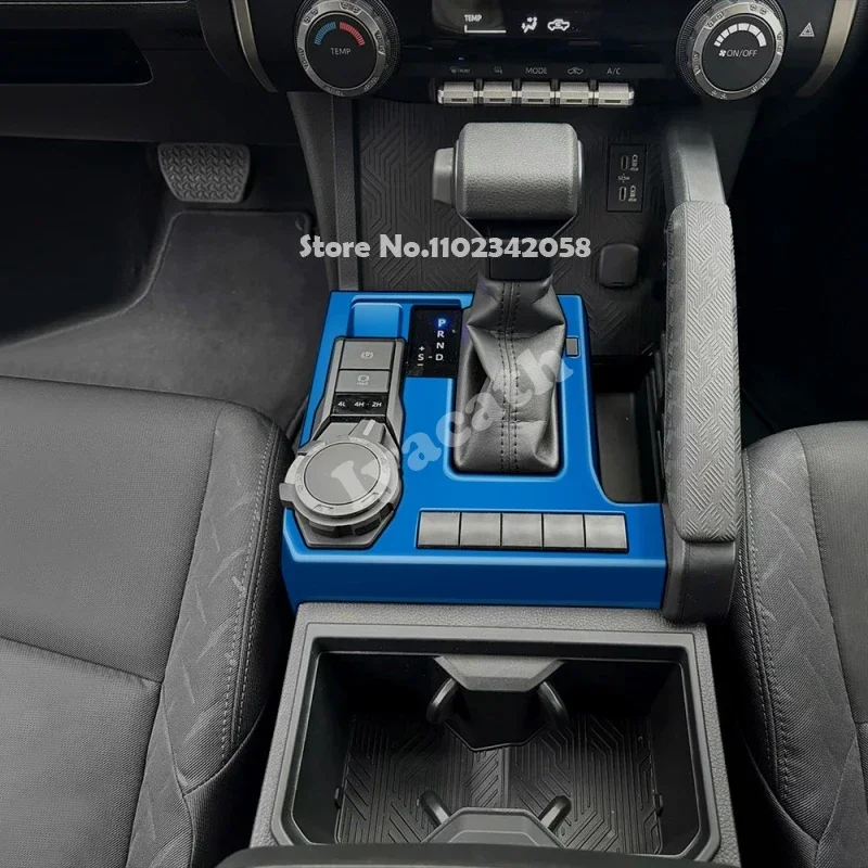 ABS Blue for TOYOTA TACOMA 2024 2025 Interior Car Accessories Door Handle Window Lift Switch Center Control Gear Shift Panle