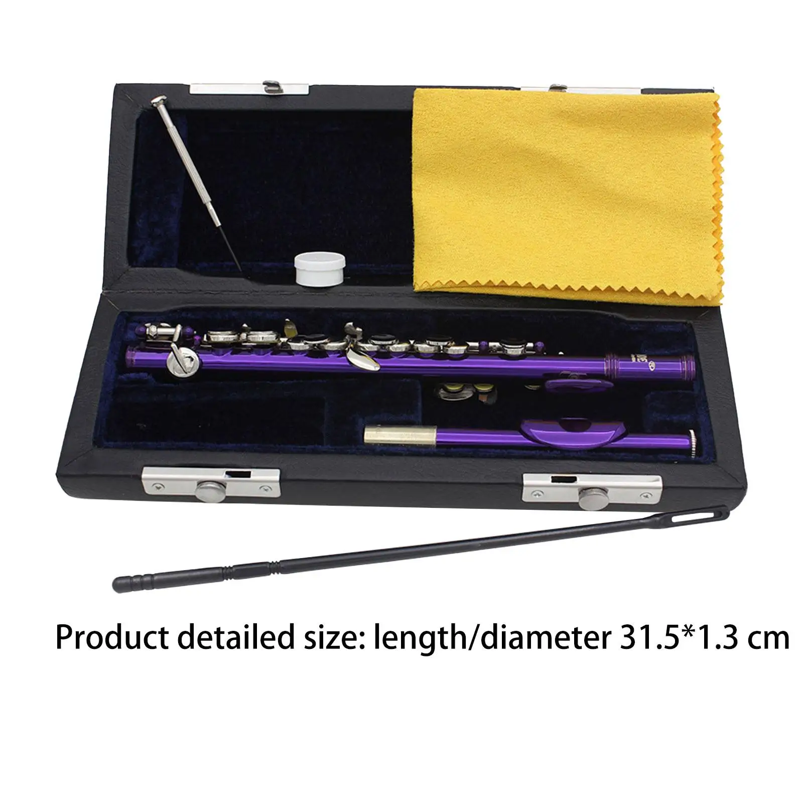 무대 공연용 하드 케이스 및 클리닝 키트 C 키가 포함된 피콜로