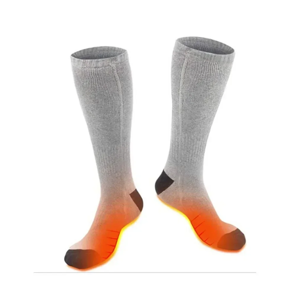 Rechargeable Winter Heating Socks USB Heated Socks Warmth Outdoor Heated Boots Snowmobile Ski Foot Colds Resistant Cotton Socks