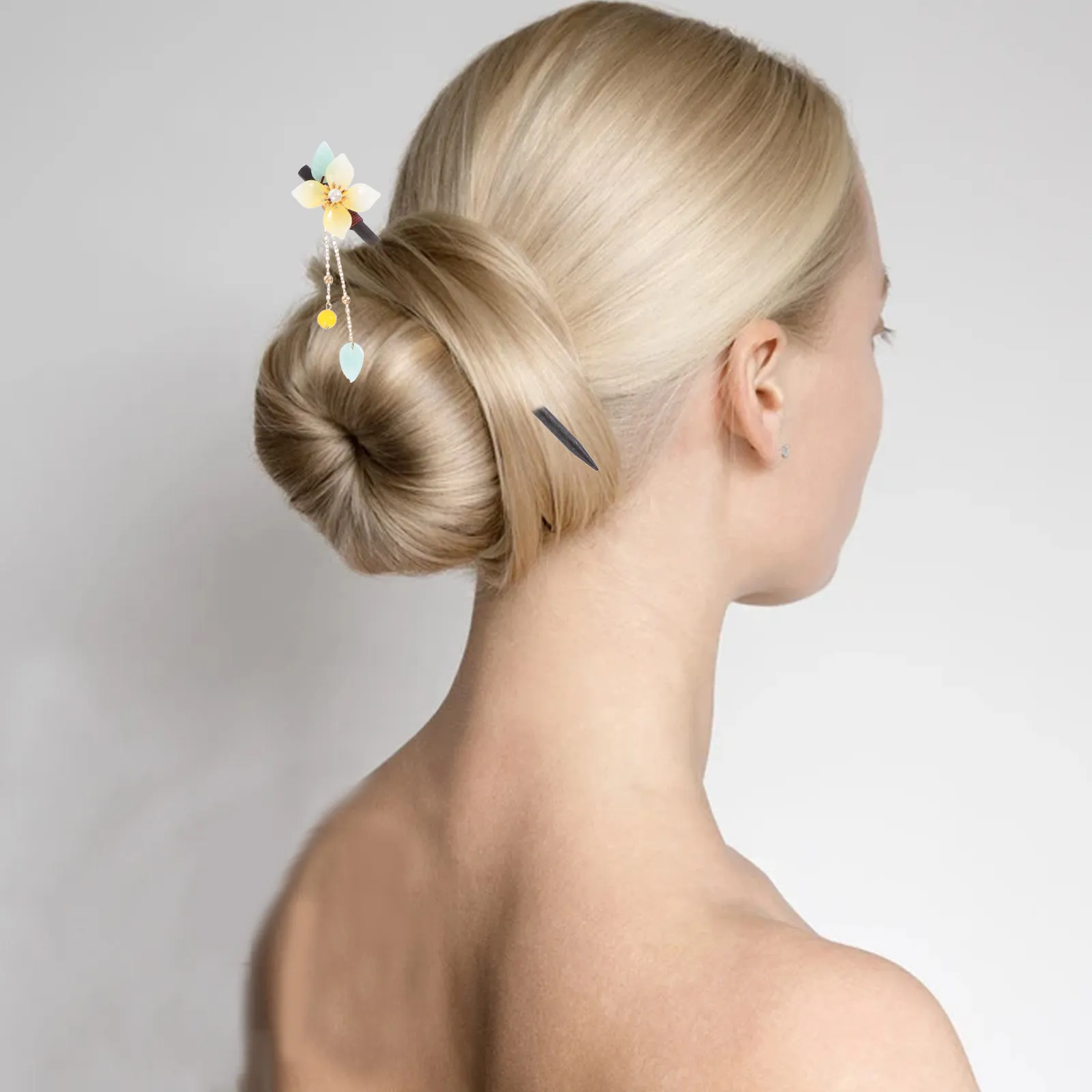 4Pcs Glass Tassel Hair Fork Classic Vintage Tassel Hairpins for Women Wedding Party Photoshoot Accessories Chinese Hair