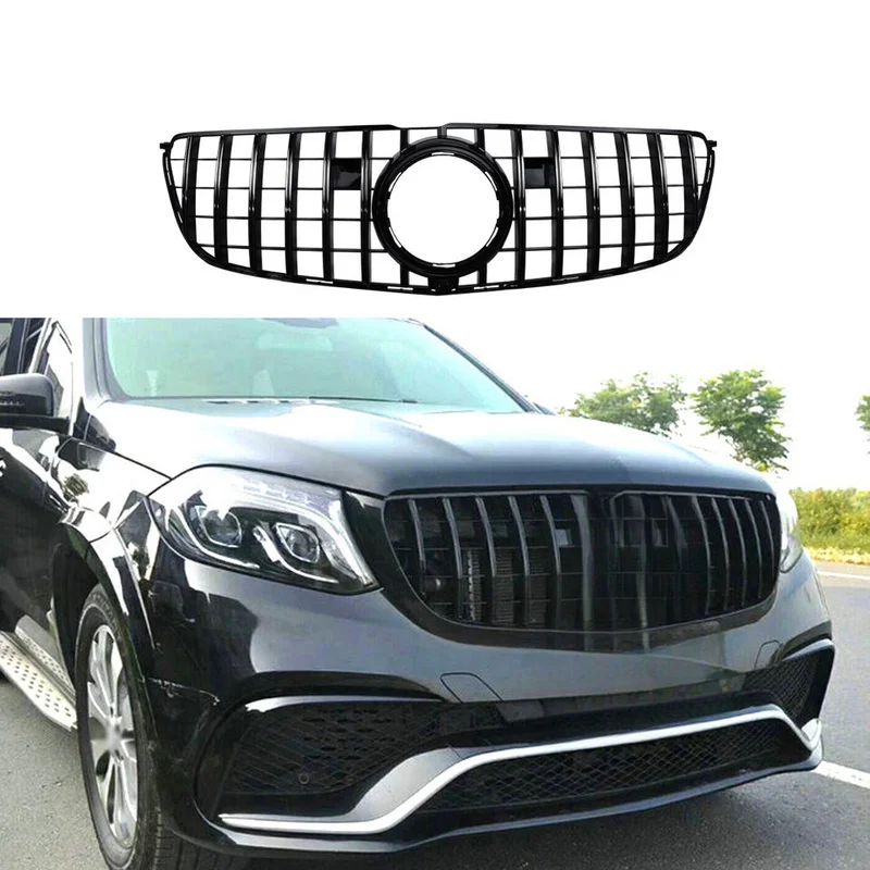 Auto Parts Primed ABS Plastic GT Front Bumper Grille Glossy Black UV Treated For GLS X166 2016-2019