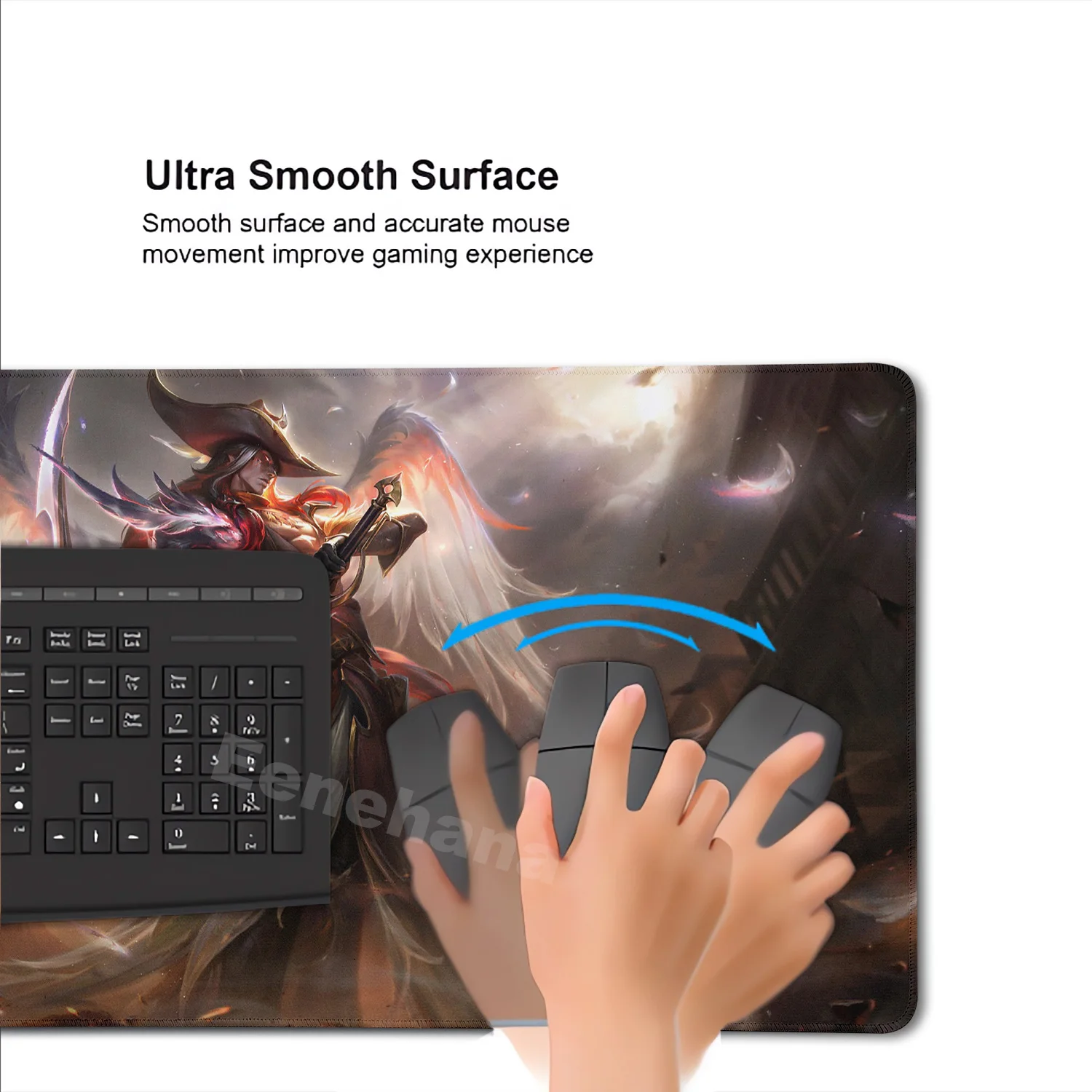 Alas Mouse Gaming League Of Legends Anti-selip Alas Keyboard Permainan Kantor Penebalan Alas Mouse Besar Aksesori Permainan Alas Meja