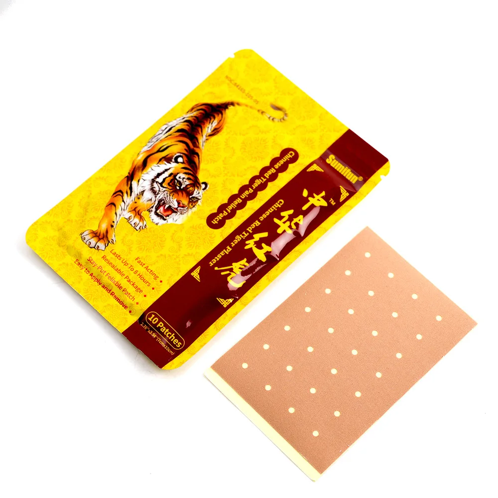 

Tiger Plaster for Back Pain Relief Chinese Herbal Patch Soothe Neck Shoulder Joint Muscle Arthritis Ache