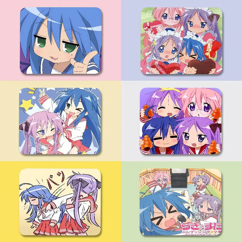 Peripheral Rubber Mouse Pad Animation Two-dimensional Office Desktop Mat E-sports Game Keyboard Pad L-Lucky Star Gaming