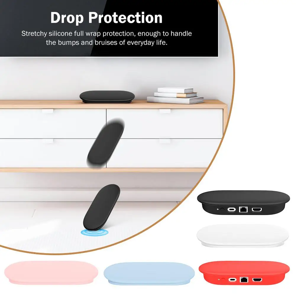 For Google Tv Streamer (4k) Tv Silicone Protective Host Soft Anti-drop Non-slip Dropshipping Tv W3b2