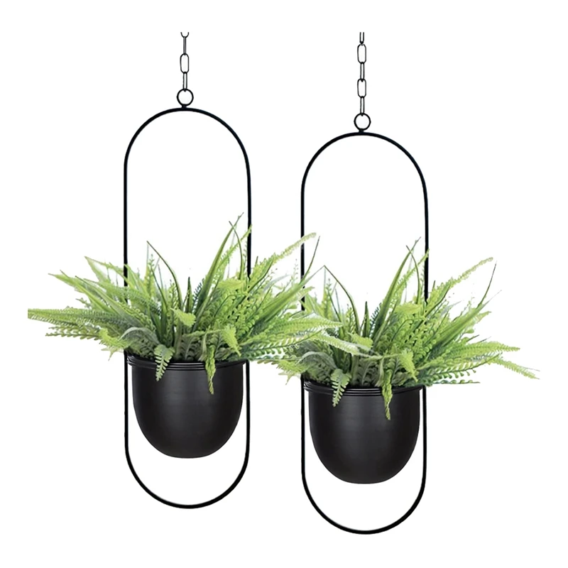 

2 Pack Hanging Planters For Indoor & Outdoor Plant With 6 Inch Pot Hanging Plant Holder, Plant Hanger