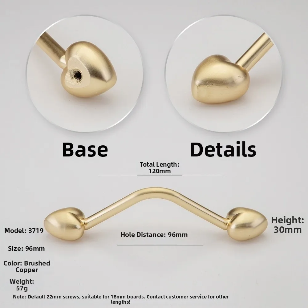 Heart Shape Wardrobe Door Handles Zinc Alloy Single Hole/Double hole Furniture Pulls Bright Chrome Drawer Handles