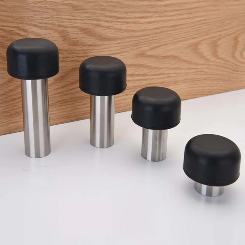 Solid Door Top 304 Stainless Steel Mute Door Touch Mushroom Head Block Shower Room Door Block Door Suction Door Stopper Wall