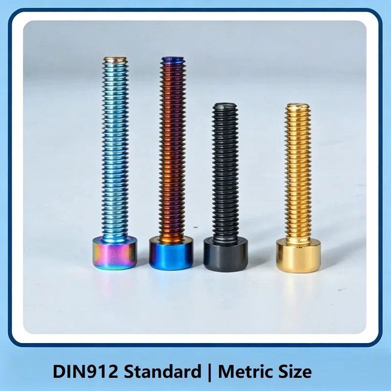 PVD Coating Socket Head Cap Screw, Metric Hex Allen Bolt, Multicolor Cup Head Hexagon Socket Screw for Bicycle Motorcycle Modifi