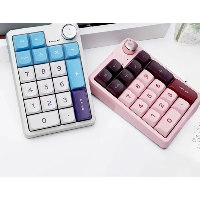 K20 Mini Keypad Three Mode Bluetooth Wireless Mechanical Keyboard Office E-sports Gaming Gamer Low Delay Custom numpad