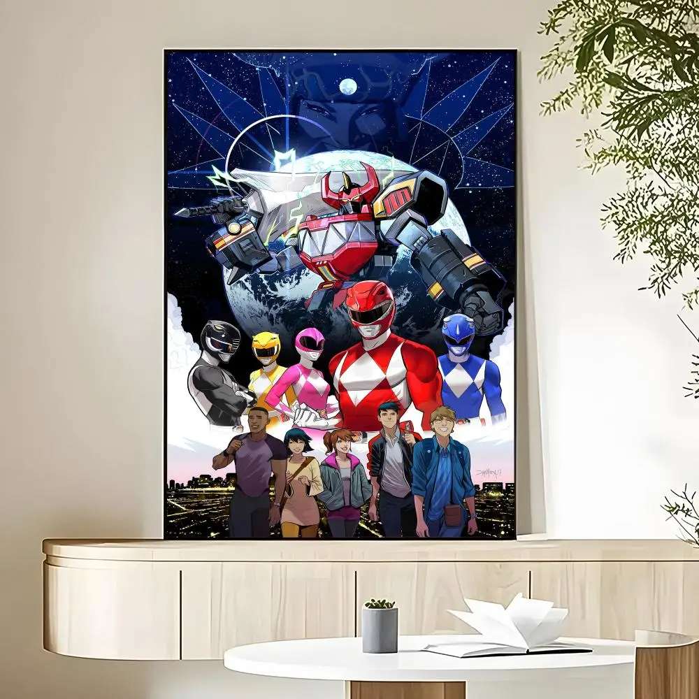 TV M-Mighty Morphin Power Rangers Poster HD Art Sticky Wall Waterproof Home Living Room Bedroom Bar Aesthetic Decoration