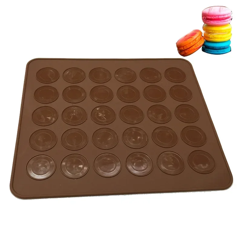 30 Holes Non-Stick Silicone Macaron Macaroon Pastry Oven Baking Mould Sheet Mat Diy Mold Useful Tools DIY Cake Bakeware Mold