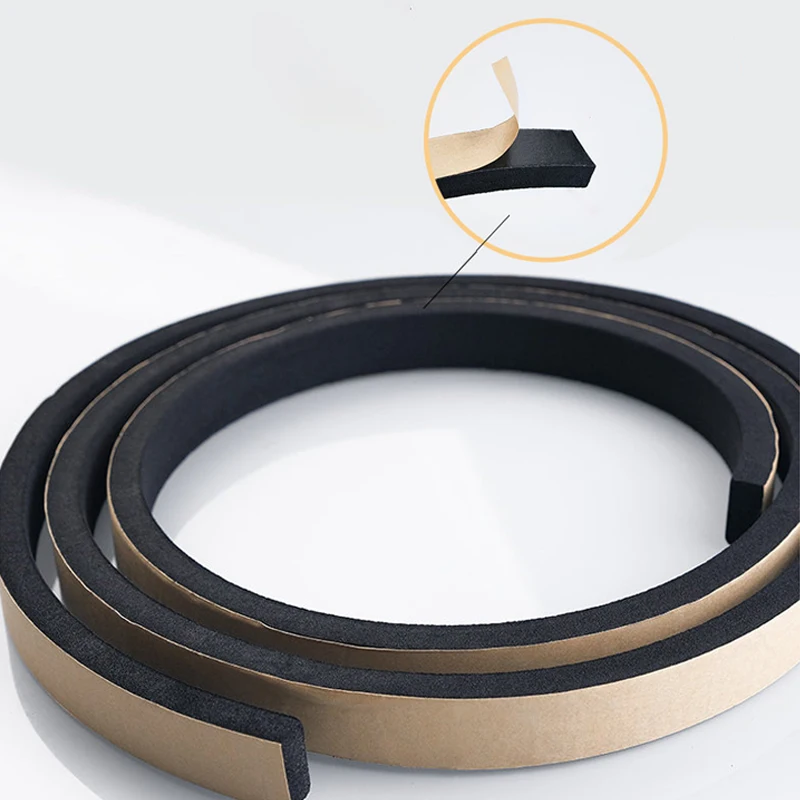 Picture 5: 2/5m Black EPDM Foam Strip Self Adhesive Sponge Seal Strip Soundproof Anti-collision Seal Strip Thickness:2~20mm Width:10~50mm