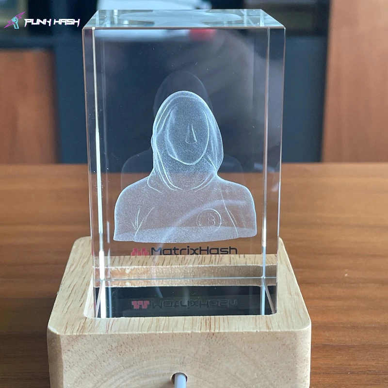 ساتوشي ناكاموتو كريستال تذكاري Antminer S23Hydro Bitmain Antminer S21