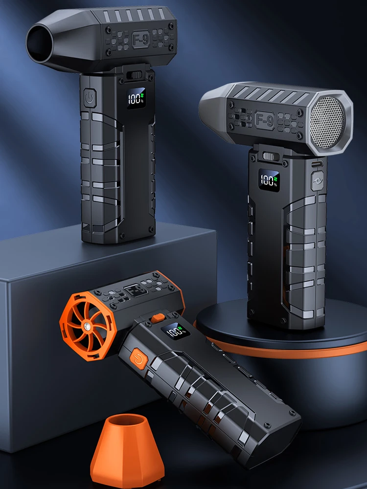 Aspirapolvere portatile wireless con ventilatore ricaricabile a luce LED 130000 giri/min Turbo Air Duster per pulizia polvere auto Comput