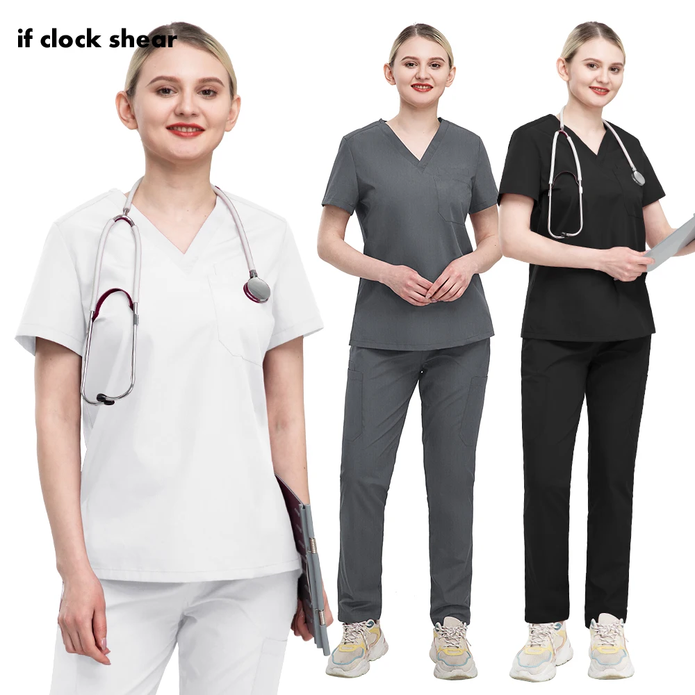 

Pharmacist Workwear Hospital Dentistry Nursing Uniform Unisex Medical Scrubs Suits Pet Clinic Veterinary Nurse Work Clothing Set