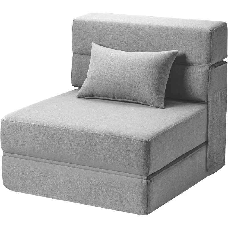 Folding Sofa Bed with Pillow- Convertible Chair Floor Couch & Sleeping Mattress, Foldable Memory Foam Sleeper for Living Room/Do
